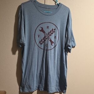 RVCA Light Blue Graphic Short Sleeve Tee